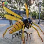 Waterproof Giant Animatronic Insects Realistic Insects For Botanical Exhibition