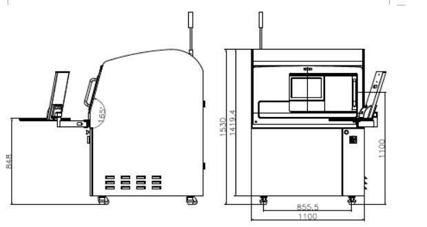 3d Xray inspection machine for smt line equipment Image area 600*415 mm