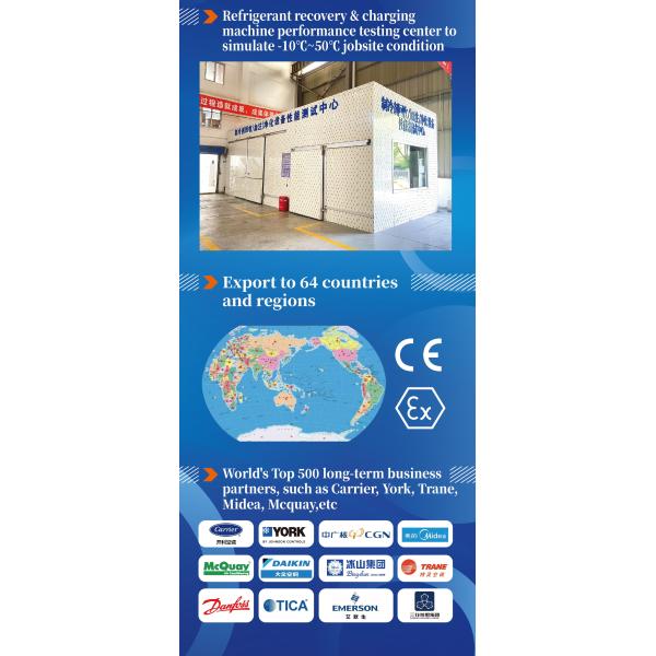 Large Refrigerant Gas Recovery Machine Safe with perfect system protection