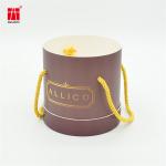 600-1000gsm CMYK Brown Flower Bouquet Gift Box Multi Colors Handmade