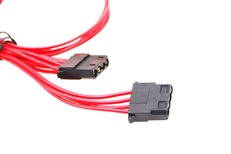 Mudular Cable for Power Supply with Extra-Sleeved 24 PIN 8PIN 6PIN 580mm Length Red