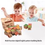 27pcs Wooden Alphabet Blocks Letter Blocks Printed With Number