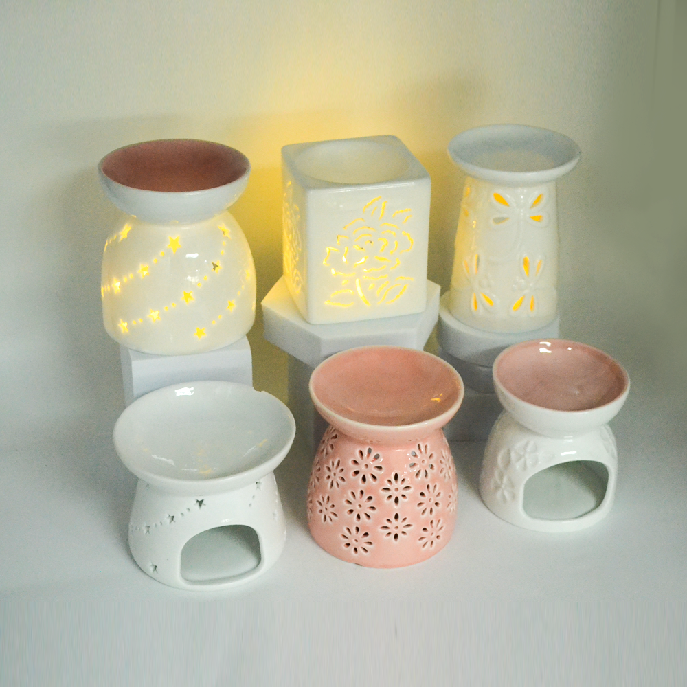 Tea Light Candle Holder Wax Melt Warmer Essential Oil Burner Ceramic Wax Melt Burners