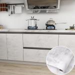 Apartment Cream Marble Effect Wallpaper Bedroom 60cm*10m Moisture Proof