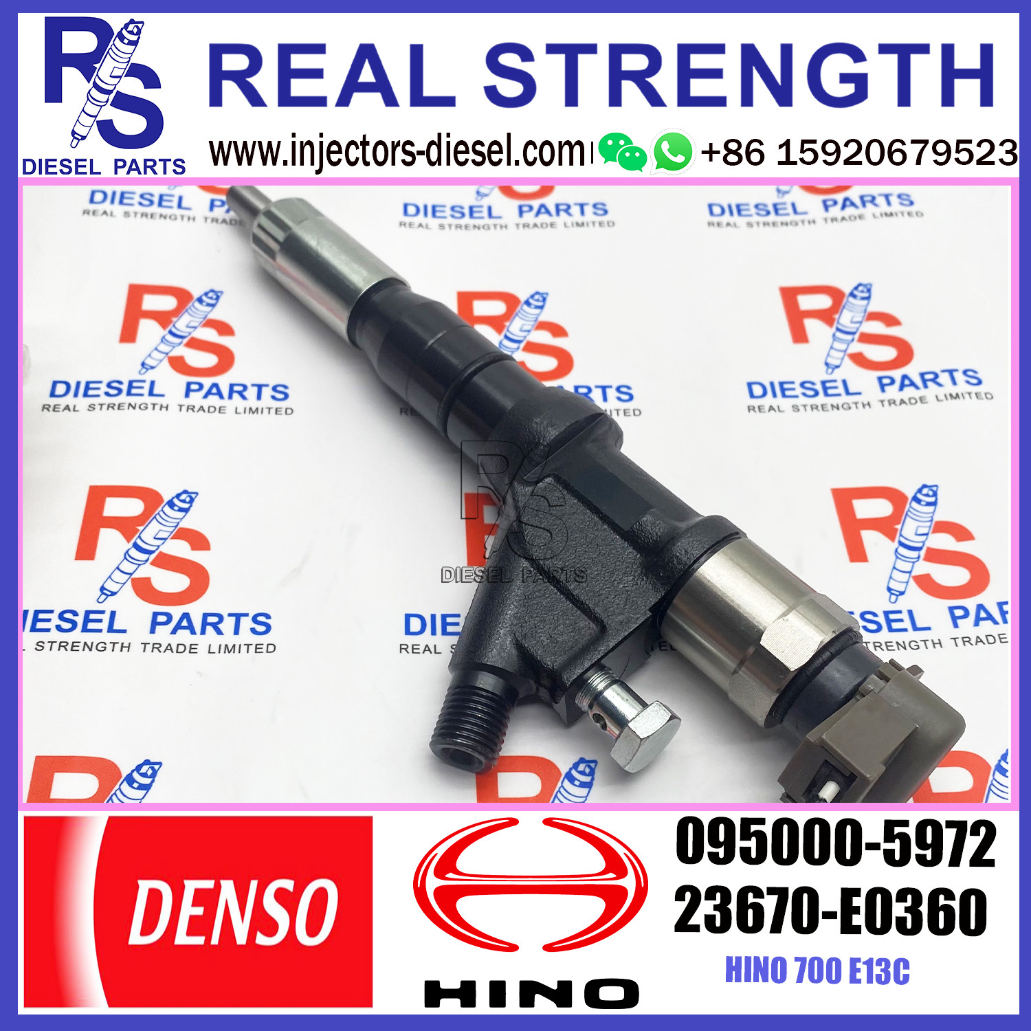 common rail injector 095000-5990 9709500-599 23910-1410 23670-E0311 for Hino 500 Series Injector