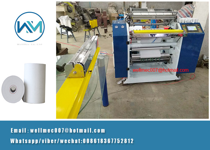1ply Coreless or with core type ATM POS Fax thermal Paper roll Slitting Machine