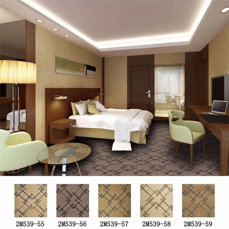 Pastel color printed circle pattern wall to wall pp carpet