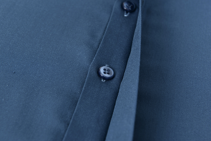 Stand Collar Mens Plain Shirts for Adult Leisure in Polyester Viscose Acrylic Classic