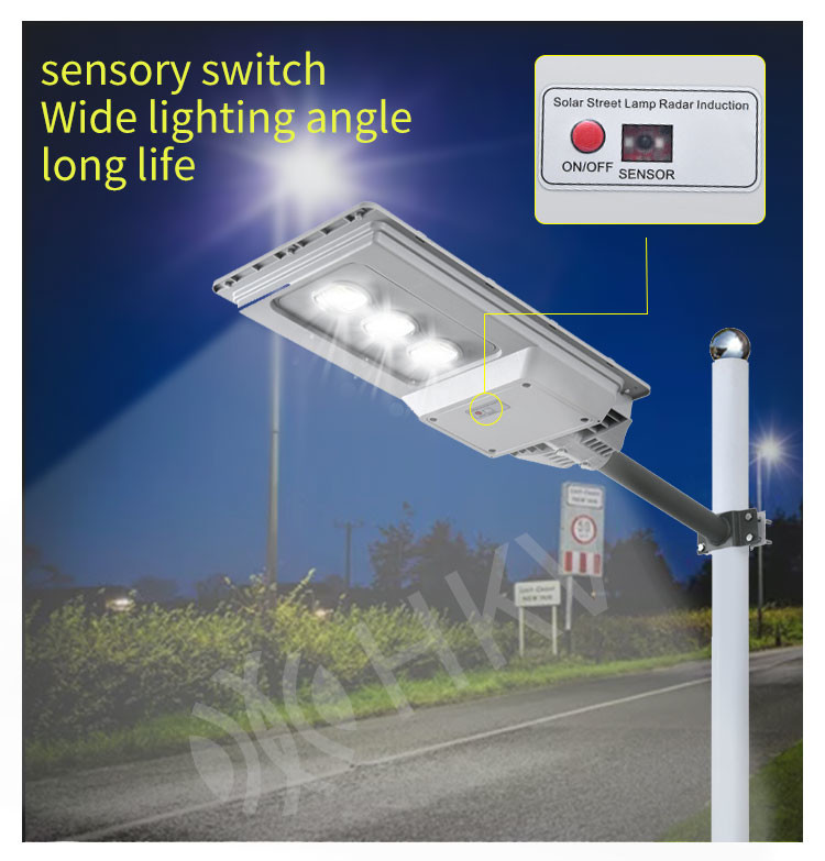 300W Solar LED Outdoor Lamp Integrated Street Lights Waterproof With Motion Sensor