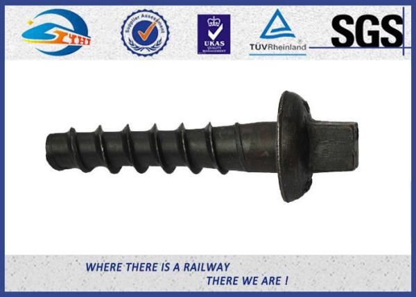 10.9 Grade 40Cr Steel Oxide Black Screw Spike Insert Plastic Dowel Railway