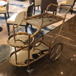 Wholesale Five-star Hotel Restaurant Food Trolley Wine Trolley Mobile Trolley from china suppliers