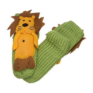 Wholesale Green Knitted Slipper Aloe Infused Socks With Gold Lion Pattern Design from china suppliers