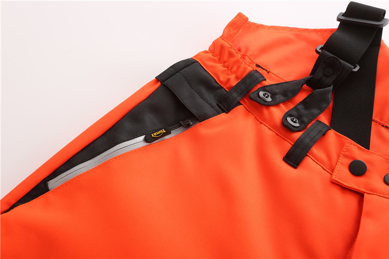 Hivis Color Technical Chainsaw Safety Bibpants, anti chainsaw safety bib trousers, chainsaw protective clothing