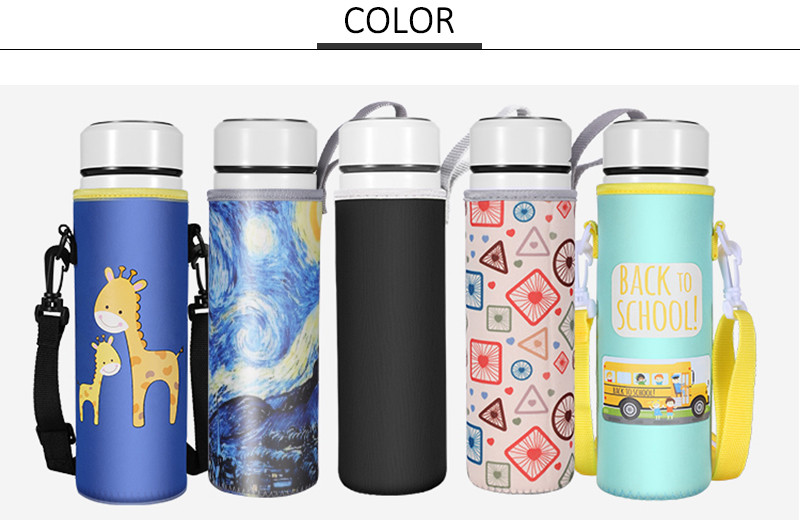 Silk Printing Insulated Neoprene Water Bottle Sleeve
