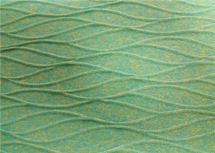 Twinkle Print Nylon Lining Fabric , Weaving Knit Dark Blue Nylon Fabric