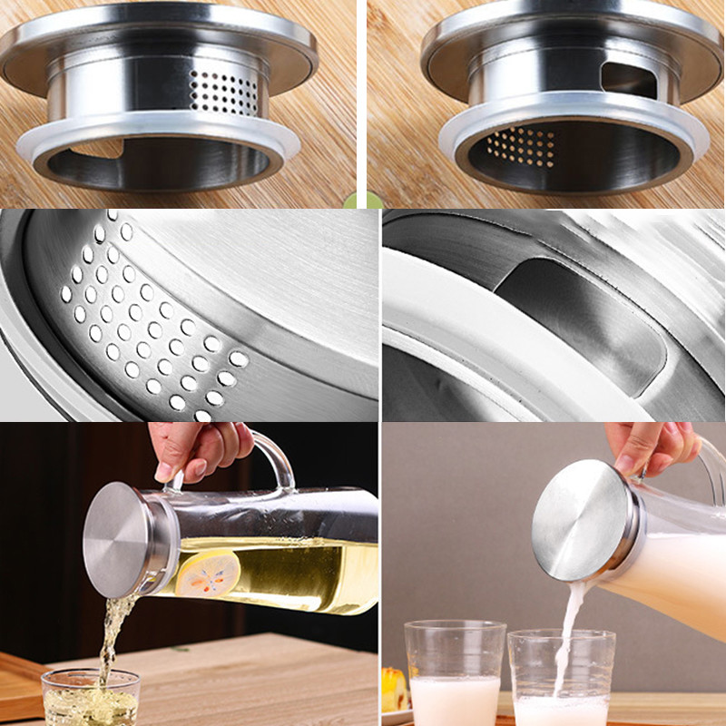 High Borosilicate Clear Glass Water Pitcher / Glass Water Filter Pitcher