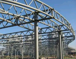 Light Tubular Steel Truss Rafter DIN 2615 For Warehouse