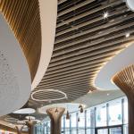 Decoration Wood Grain Finish Beam Office Aluminum Baffle Ceiling Aluminium
