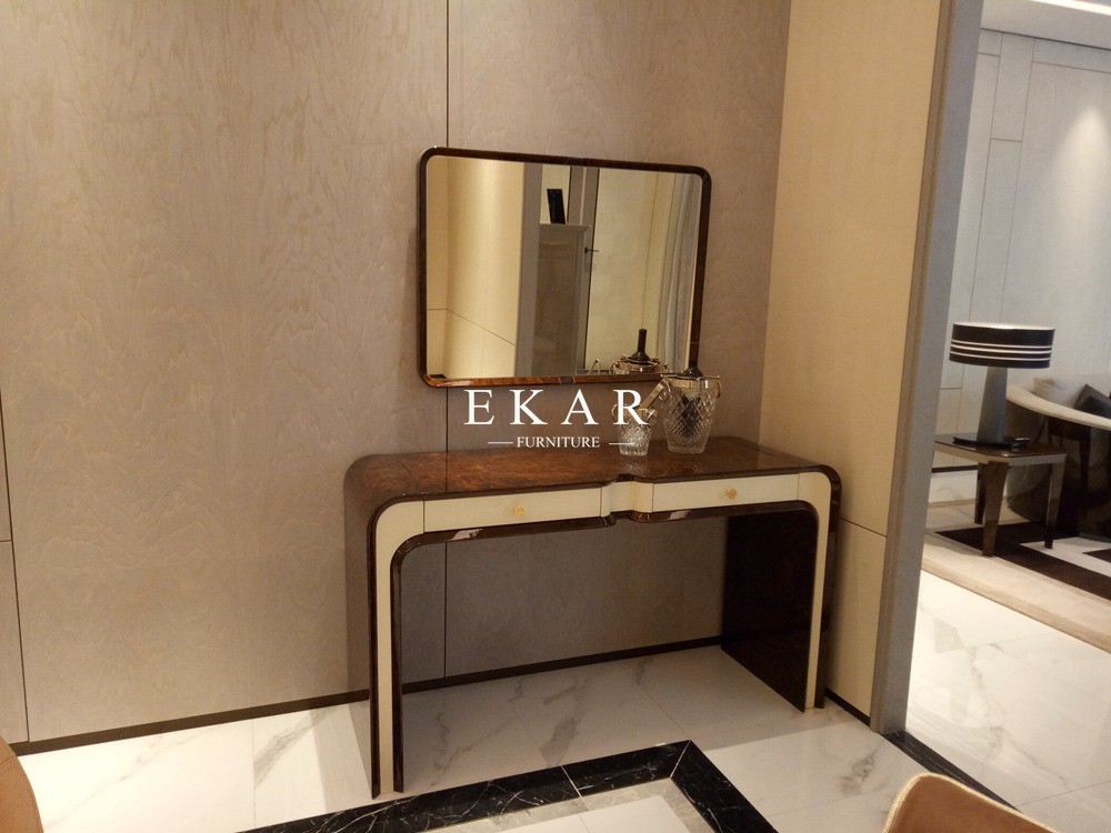 Simple Style Veneer Hallway Elegant European Console Table W006H7