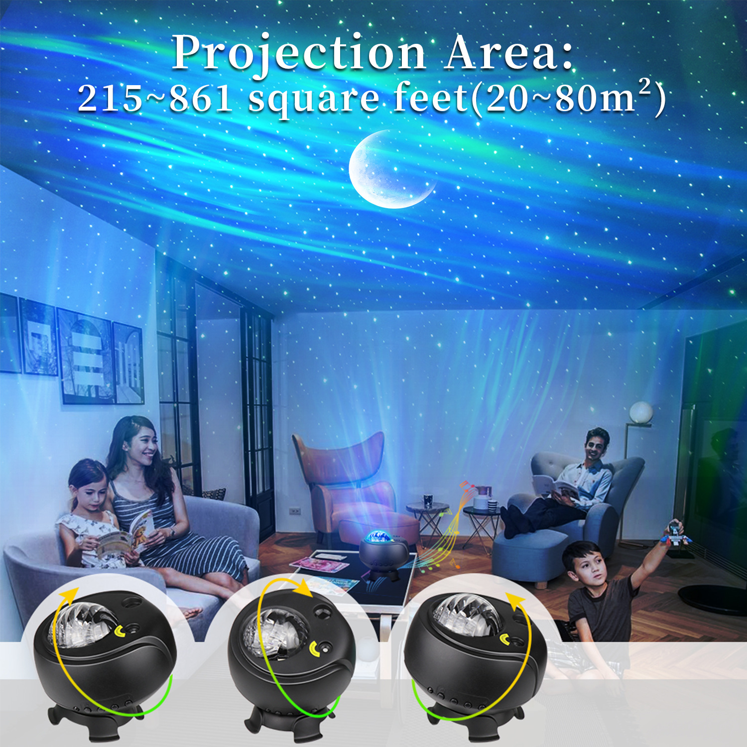 Starry Projector Aurora Galaxy Projector Light Baby Star Night Light Northern Light Projection Lamp For Kids Adults Holi