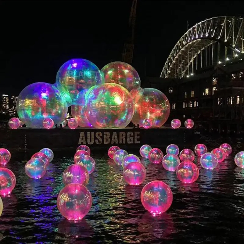 Double Layer Inflatable Advertising Balloons Silver Inflatable Mirror Ball