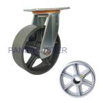 6 Inch Heavy Duty Casters 400Kg High Temperature Resistant Cast Iron Swivel