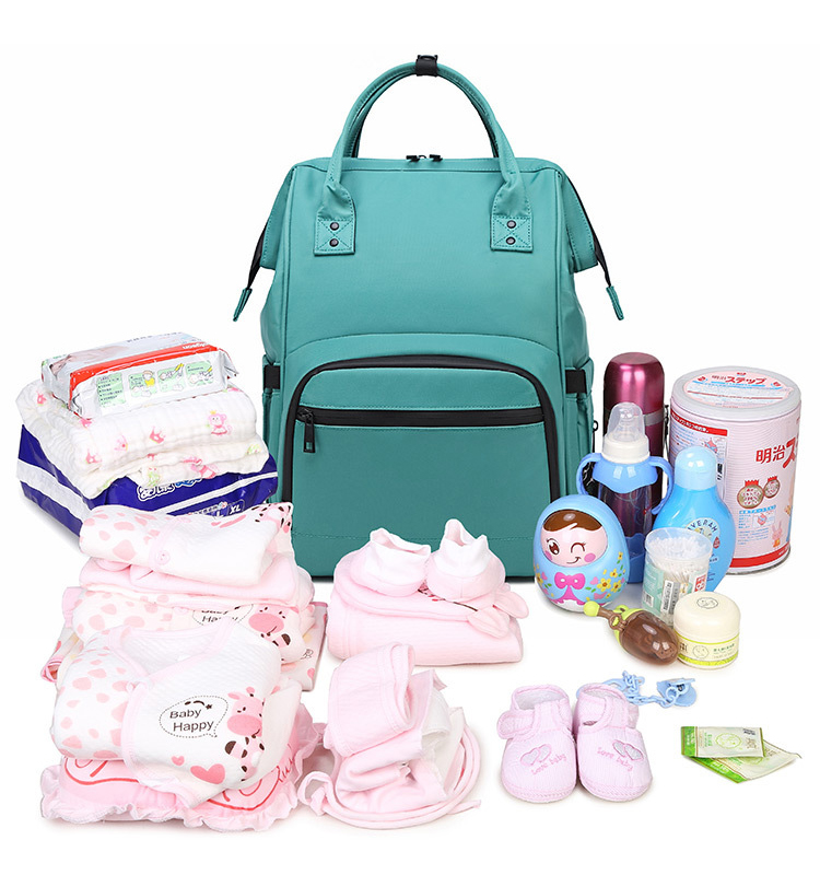 Multifunction Nylon Women Diaper Bags Bookbag 30*12*36cm
