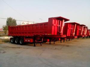 Wholesale Fence Rear Trailer Dump Truck , Semi Tipper Trailer For Transport Sand Stone from china suppliers