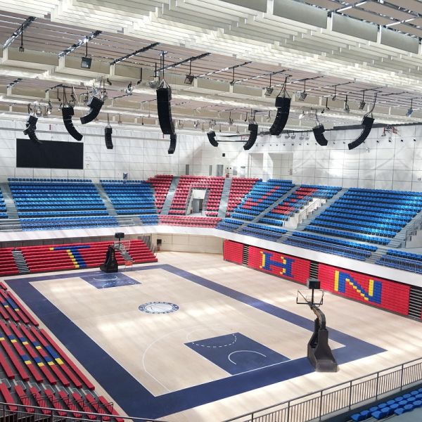 Customized Size Retractable Bleacher Seating with Integrated Writing Board and 5-Year Warranty