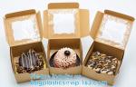 Chocolate Takeaway kraft, Christmas Cookie Bakery Treat Box Set With Window,