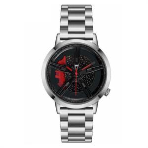 Wholesale 20mm Strap Stainless Steel Quartz Wrist Watch Skeleton Dial Male Steel ROHS from china suppliers