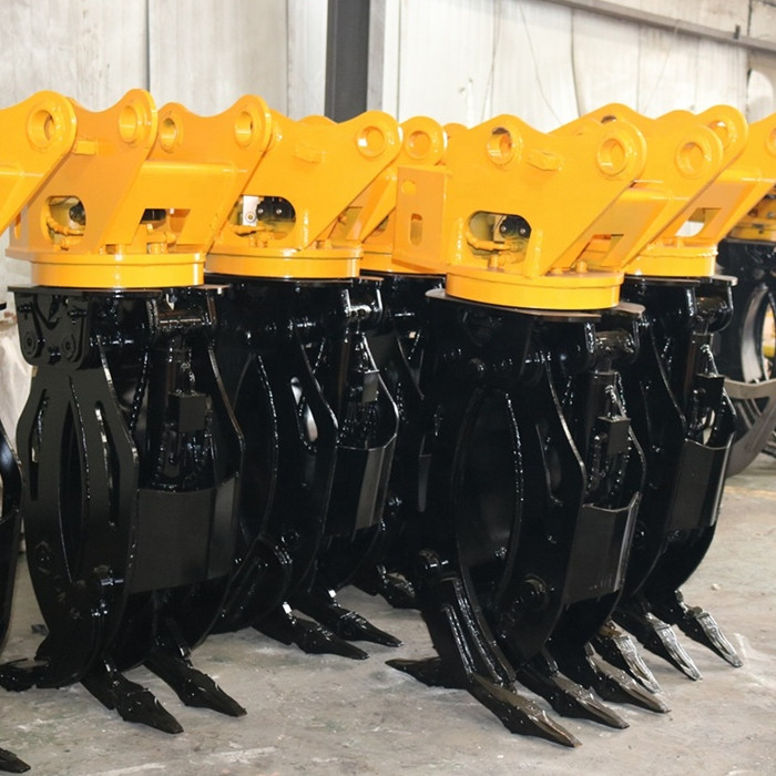 Q235B Excavator Grapples Korea Motor Rotating Rock Grapple