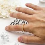Women Luxurious Fashion Jewelry Rings 15 - 18mm Gold Alloy Round Hoop