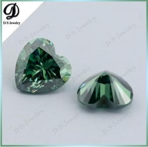 China Synthetic Moissanite Diamond / Green Heart Moissanite Loose Stone on sale
