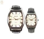 Luminous Quartz Couples Wrist Watch With Genuine Leather Band