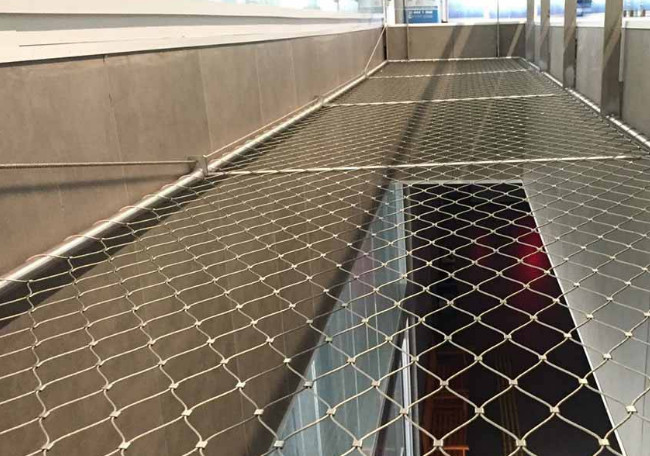 19*19mm Heavy Duty Aviary Rope Netting Stainless Steel Wire Rope Mesh
