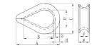 Standard Duty Stainless Steel Thimbles For Extra Heavy Wire Rope Fittings G-414