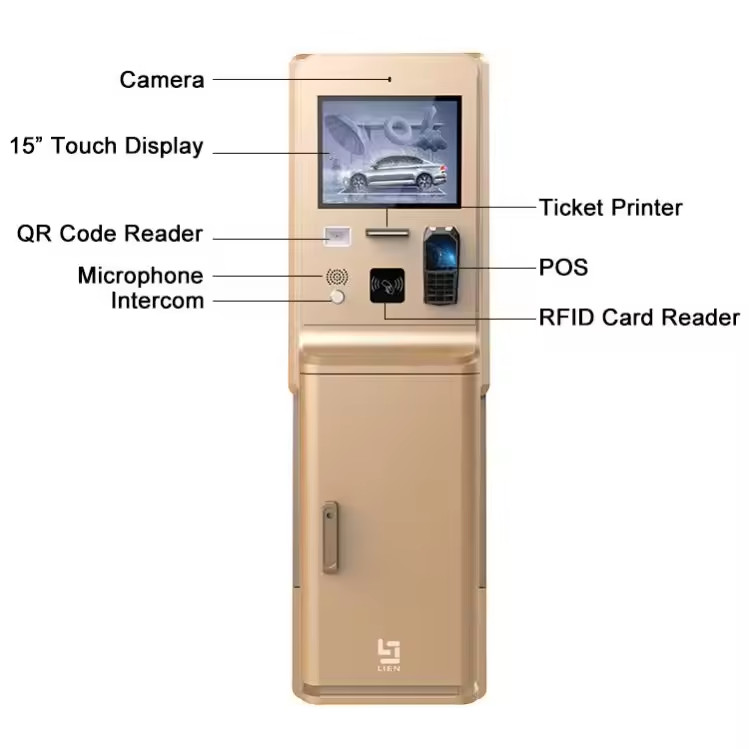 Stainless Steel Material Public Parking Lot System Self Service Kiosk For Outdoor Use