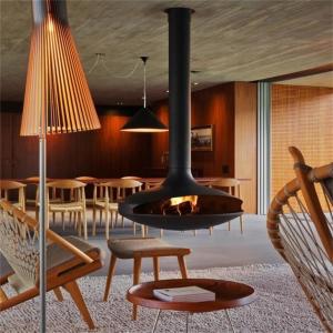 Wholesale 100cm Modern Roof Mounted Suspended Hanging Fireplace For Indoor Decorative from china suppliers