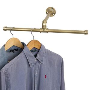 Wholesale Wall Mounted Pipe Clothing Rack 20-Inch Industrial T-Bar Metal Hanging Clothes Holder from china suppliers