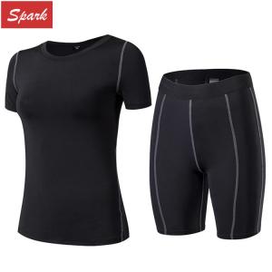 Wholesale 2 pieces short sleeved blouse T-shirt + shorts girl suit from china suppliers