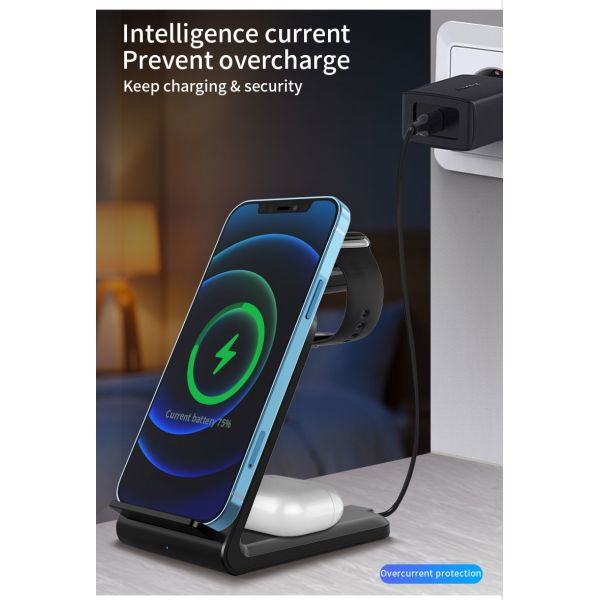 Foldable 18W QC3.0 Desktop Wireless Charger For Apple IWatch