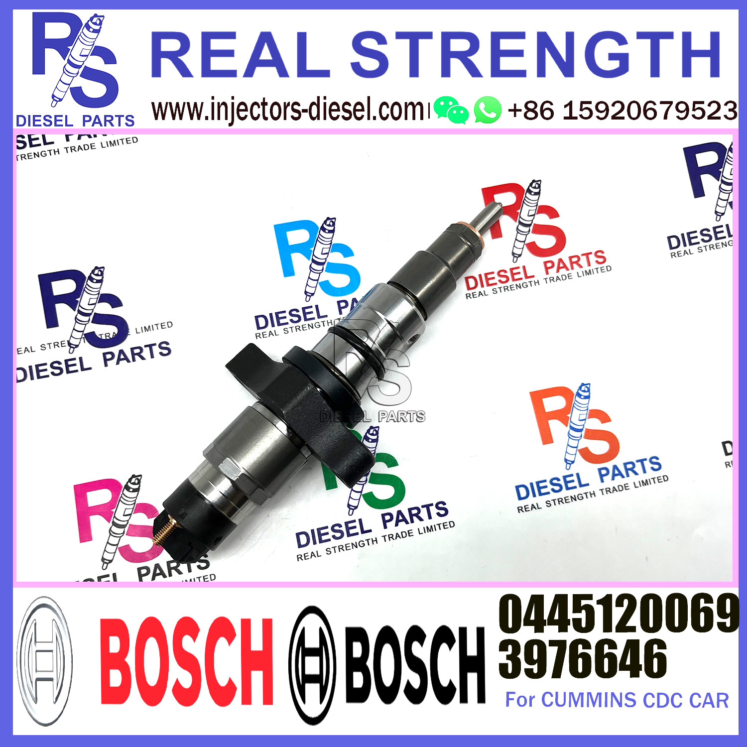 Diesel Fuel Injector Common Rail Injector 0445120068 0445120069 0445120070 3976646 For CUMMINS Diesel Engine