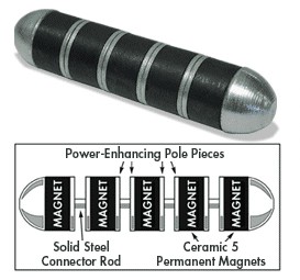 104.91g Permanent Ferrite Cow Magnet Black Powder Coat Industrial Magnet 3" X 0.67" X 0.65