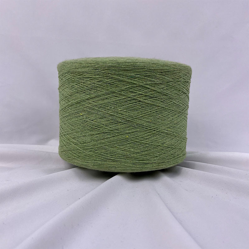 NE 24s/26s Green Cotton Polyester Blended Yarn Recycled Cotton Yarn For Circular Knitting