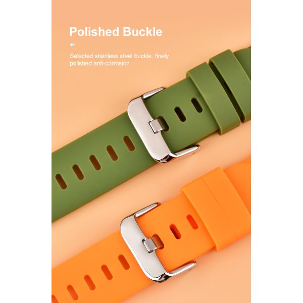 SHX-960 Flat And Lightweight Silicone Watch Strap | Customizable Sizes And Logos Available. OEM/ODM.