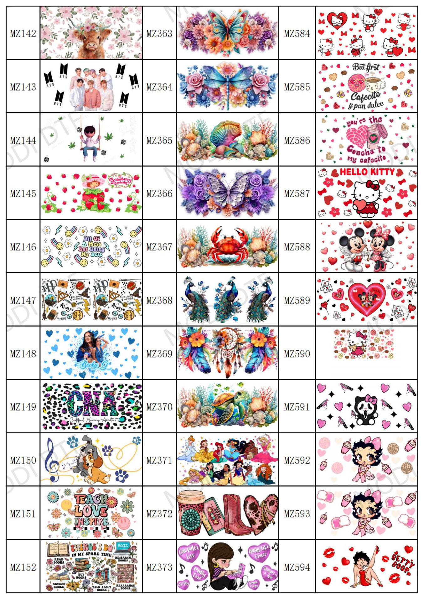 Valentine'S Day UV DTF Cup Wrap Transfers For Cups Wraps Custom Logo Spanish Tumbler