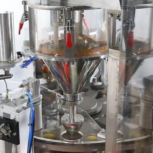 Wholesale Hot Sale Automatic Coffee Juice Yogurt Cup Rotary Cup Jelly Cup Filling Sealing Machine from china suppliers