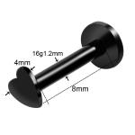 Steel Black Seamless Hinged Nose Hoop Septum Clicker Piercings Heart Star Lip