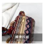 FASHION CHINESE NATIONAL STYLE WIDE SHOULDER STRAP PILLOW BAG CROSSBODY BAG
